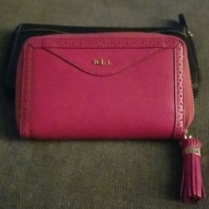 Ralph Lauren Hot Pink Leather Wallet